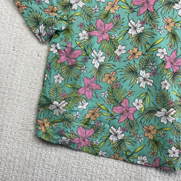 Maui & Sons Hawaiian Button Down Short Sleeve Men's Shirt Small Palm Tree Design - Picture 15 of 15